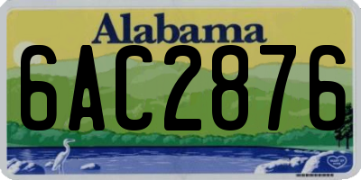 AL license plate 6AC2876