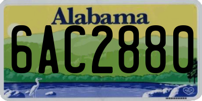 AL license plate 6AC2880