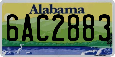 AL license plate 6AC2883