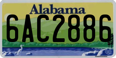 AL license plate 6AC2886