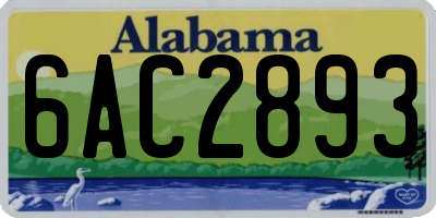 AL license plate 6AC2893