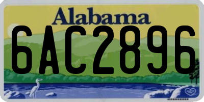 AL license plate 6AC2896