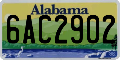 AL license plate 6AC2902