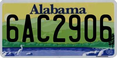 AL license plate 6AC2906