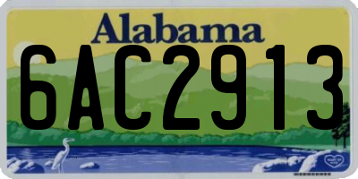 AL license plate 6AC2913
