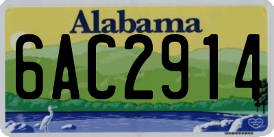 AL license plate 6AC2914