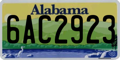AL license plate 6AC2923