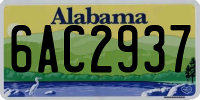 AL license plate 6AC2937