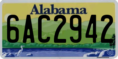 AL license plate 6AC2942