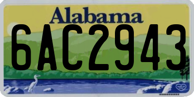 AL license plate 6AC2943