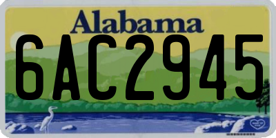 AL license plate 6AC2945