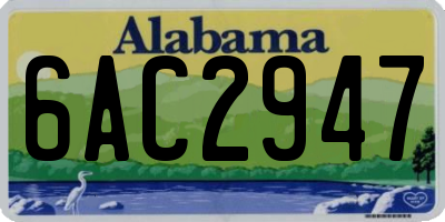 AL license plate 6AC2947
