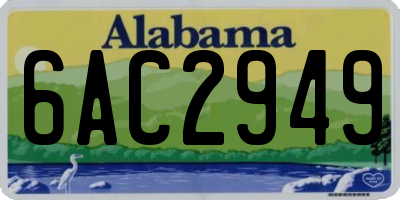 AL license plate 6AC2949