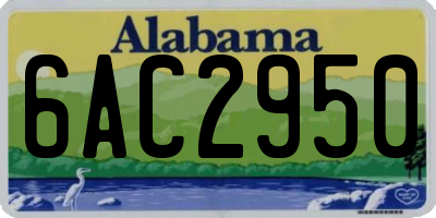 AL license plate 6AC2950