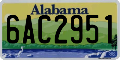 AL license plate 6AC2951