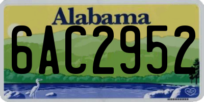 AL license plate 6AC2952