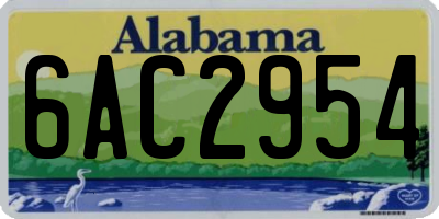 AL license plate 6AC2954