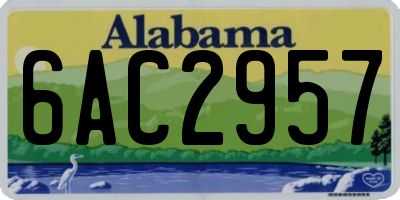 AL license plate 6AC2957