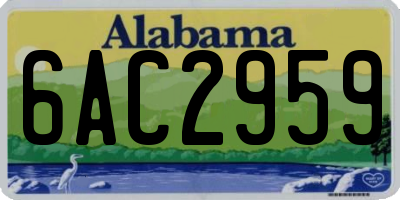 AL license plate 6AC2959