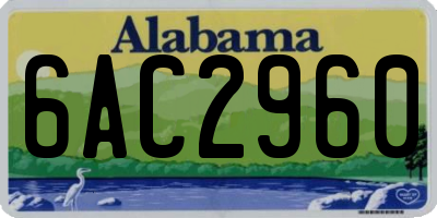 AL license plate 6AC2960