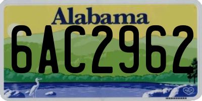 AL license plate 6AC2962