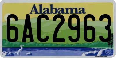 AL license plate 6AC2963