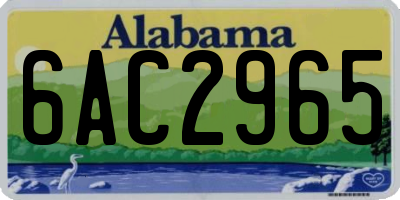 AL license plate 6AC2965