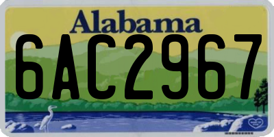 AL license plate 6AC2967