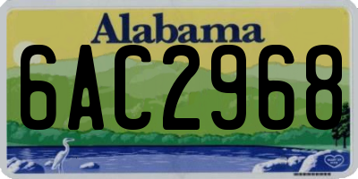 AL license plate 6AC2968