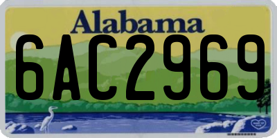 AL license plate 6AC2969