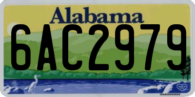 AL license plate 6AC2979