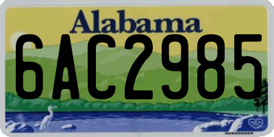 AL license plate 6AC2985