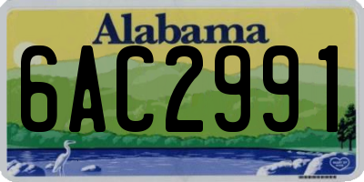 AL license plate 6AC2991