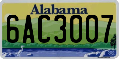 AL license plate 6AC3007