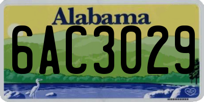 AL license plate 6AC3029