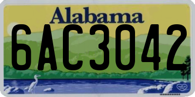 AL license plate 6AC3042