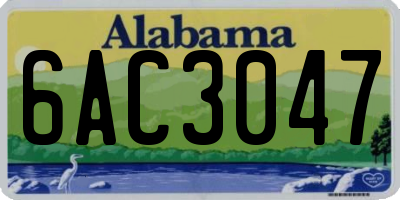 AL license plate 6AC3047