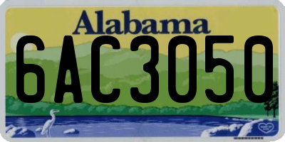 AL license plate 6AC3050