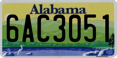 AL license plate 6AC3051