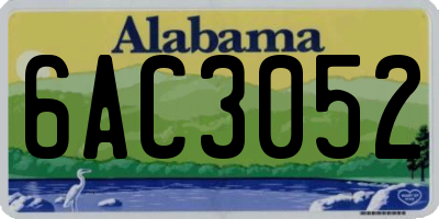 AL license plate 6AC3052