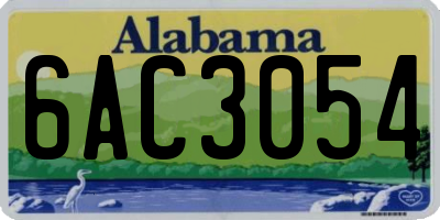 AL license plate 6AC3054