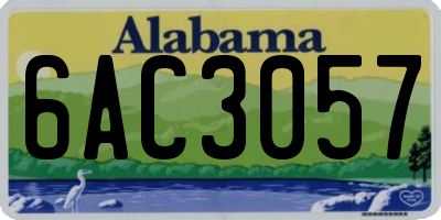 AL license plate 6AC3057