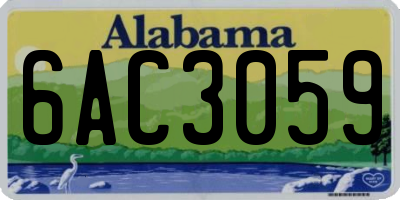 AL license plate 6AC3059