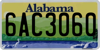 AL license plate 6AC3060