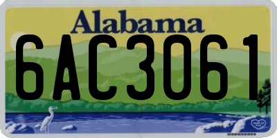 AL license plate 6AC3061
