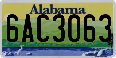 AL license plate 6AC3063