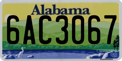 AL license plate 6AC3067