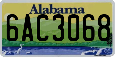 AL license plate 6AC3068