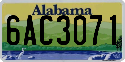 AL license plate 6AC3071