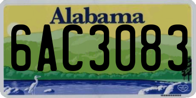 AL license plate 6AC3083